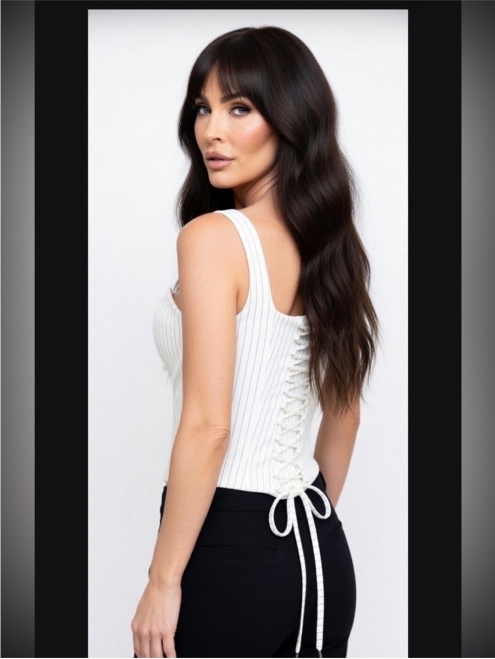 House of CB ‘SELMA’ Corset Top in White/ Small US4-6 $135 - Picture 6 of 11
